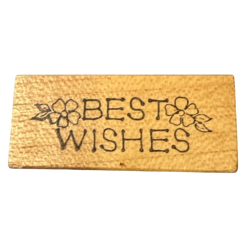 Embossing Arts Sweet Home Best Wishes Wood Mounted Rubber Stamp Vintage